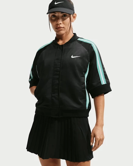 Женская теннисная куртка NikeCourt Slam, черная/мятная