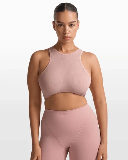 Женский топ-бра NikeSKIMS Ribbed Seamless, светло-розовый
