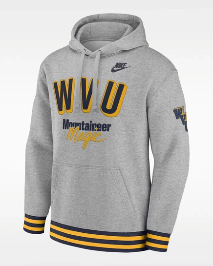 Мужское худи Nike West Virginia Legacy Retro, серое