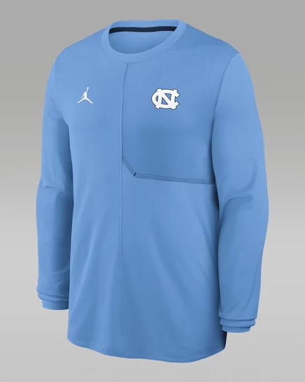 Мужской лонгслив Jordan North Carolina Sideline, синий