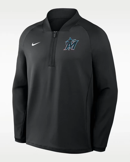 Мужской лонгслив Nike Dri-FIT Miami Marlins, черный
