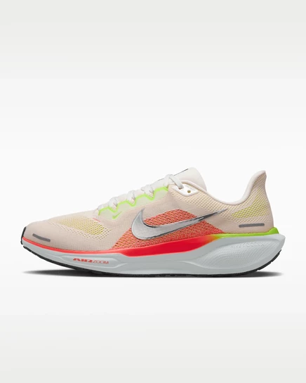 Мужские дорожные беговые кроссовки Nike Pegasus 41 белый/красный/синий/хром