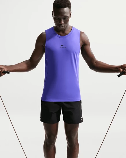 Мужская тренировочная майка Nike Pro Dri-FIT, фиолетово‑черная