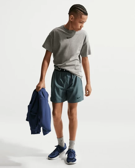 Детские шорты Nike Pro Dri-FIT, темно-серые/белые/черные