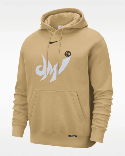 Мужская худи Nike Washington Wizards City Edition, золотистая
