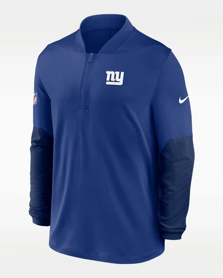 Мужской топ Nike New York Giants Dri-FIT 1/2-zip, королевский синий