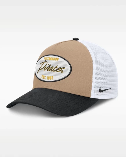Мужская бейсболка Nike Pittsburgh Pirates Rise, хаки/черная
