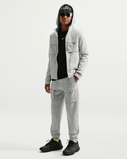 Детские брюки Nike Sportswear City Utility, светло-серые/лаймовые