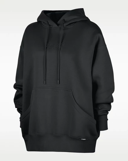 Женская худи Nike Chicago Bulls City Edition, черная