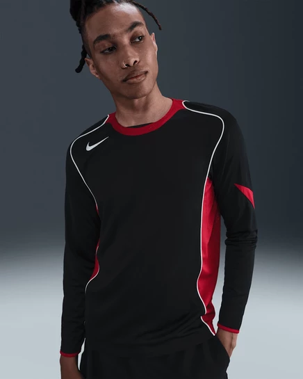 Мужской лонгслив Nike Total 90 Dri-FIT, черно-красно-белый
