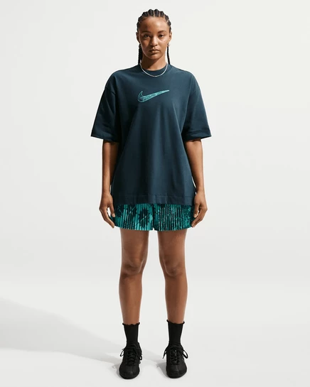 Женские шорты Nike Naomi Osaka, нефритовые/темно-синие