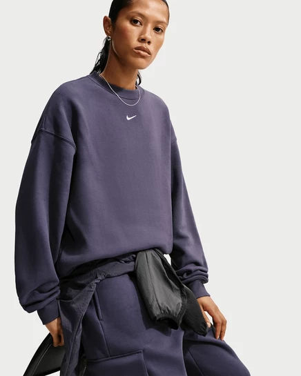 Женский свитшот Nike Studio Fleece, серый/кремовый
