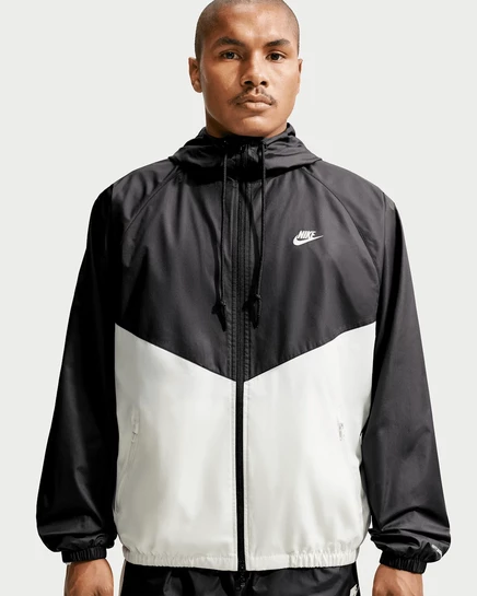 Мужская ветровка Nike Windrunner, черная/кремовая