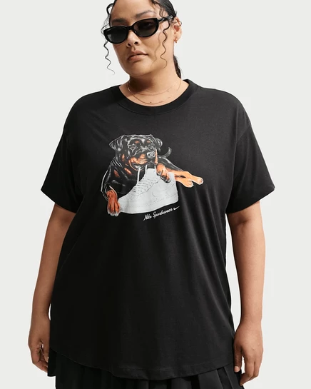 Женская футболка Nike Sportswear Classic оверсайз, черная