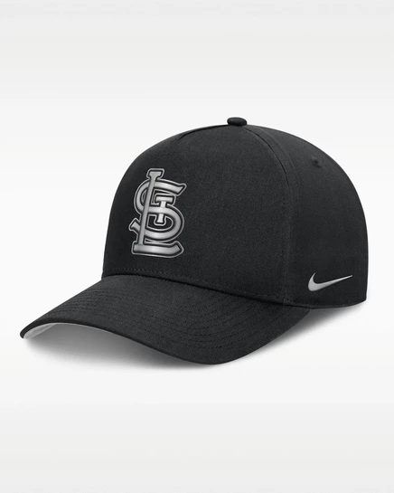 Мужская бейсболка Nike Rise A-Frame Dri-FIT MLB, черно-серая