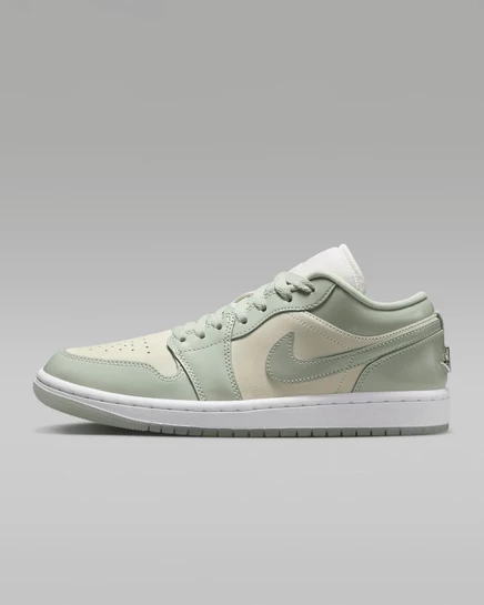 Женские кроссовки Air Jordan 1 Low SE, мятные/серебристые