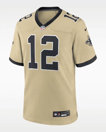 Детское джерси Nike Chris Olave New Orleans Saints, золотое