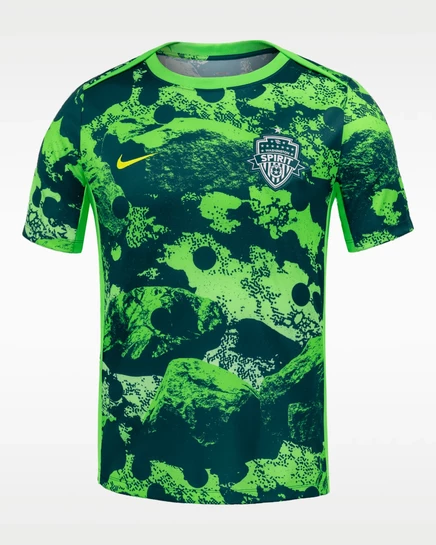 Мужская предматчевая футболка Nike Washington Spirit NWSL, зеленая