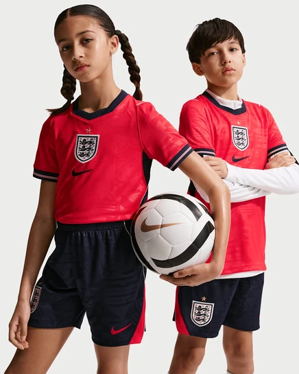 Детская футбольная футболка Nike England 2026 Dri-FIT, красная