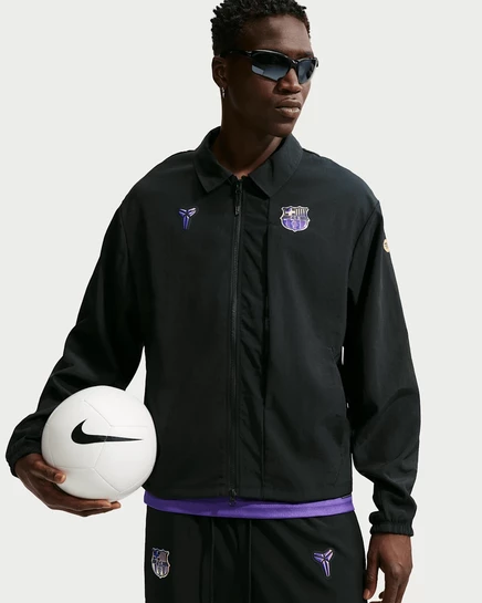 Мужская куртка Nike FC Barcelona Kobe, черная/фиолетовая