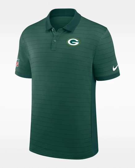 Мужское поло Nike Sideline Victory Stripe Packers Dri-FIT, зеленое