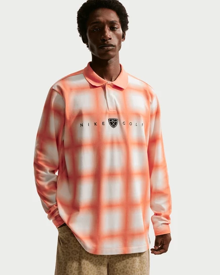 Мужское поло Nike Fairway Fresh, длинный рукав, оранжевый