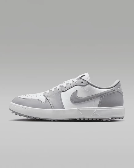 Унисекс гольф-кроссовки Jordan Air Jordan 1 Low G Spiked, волчий серый/белые