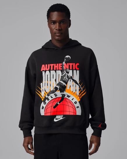 Мужское худи Jordan Brooklyn Fleece, черно-красное