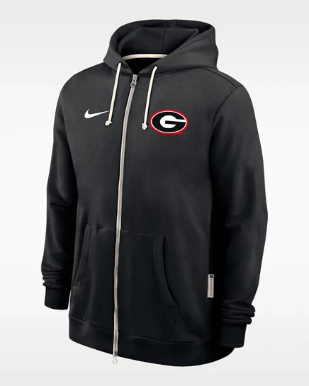 Мужская худи Nike Georgia Sideline Dri-FIT, черная