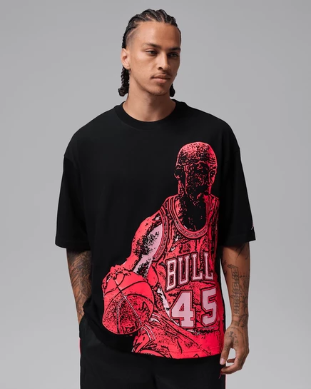 Мужская футболка Jordan Sport, черно-розовая