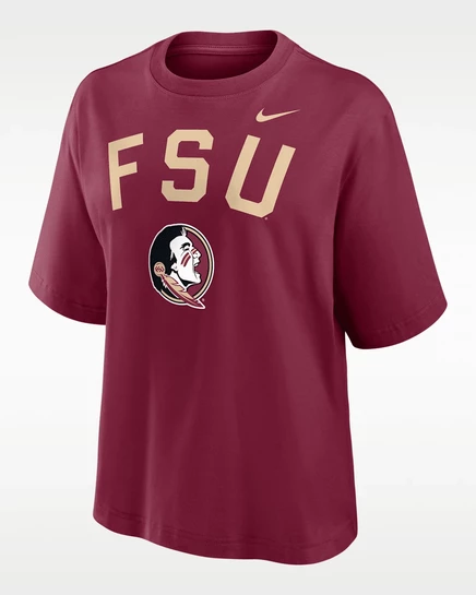 Женская футболка Nike Florida State Logo, бордовая