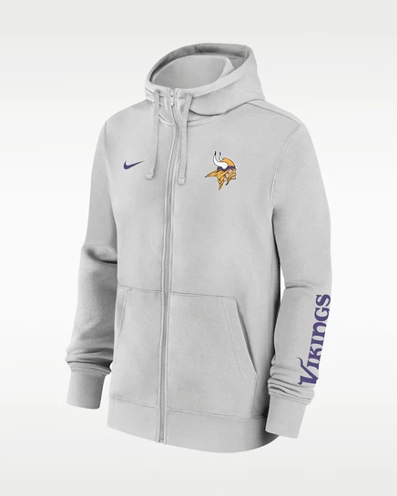 Мужское худи Nike Minnesota Vikings Club, серое