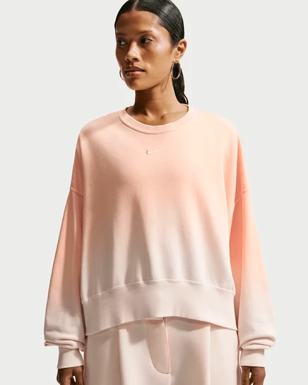 Женский свитшот Nike Phoenix Fleece оверсайз, персиковый