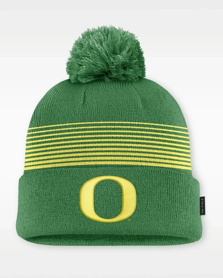 Унисекс шапка Nike Oregon Peak с помпоном, зелено-желтая
