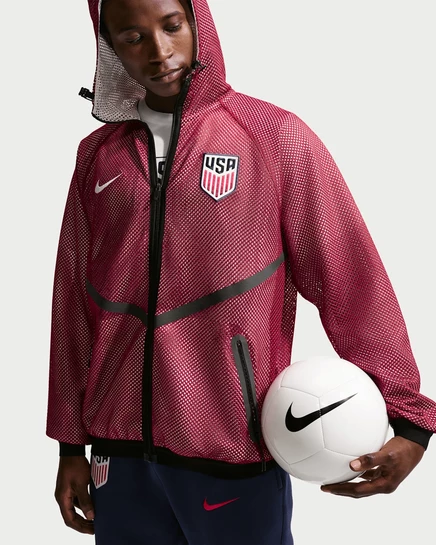 Мужская куртка Nike USMNT Dri-FIT Anthem, красно-белая