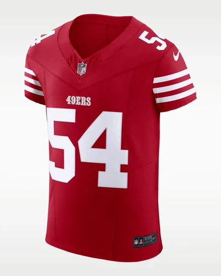 Мужской джерси Nike Fred Warner NFL Elite (49ers), алый