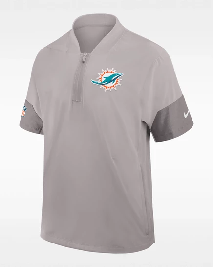 Мужская куртка Nike Miami Dolphins 1/2-zip, серая