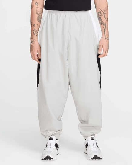 Мужские спортивные штаны Nike Club Oversized, светло-серые/белые/черные