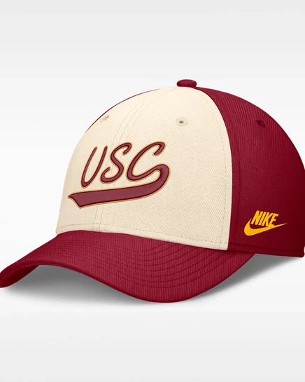 Мужская кепка Nike USC Legacy Dri-FIT, бежевая/бордовая