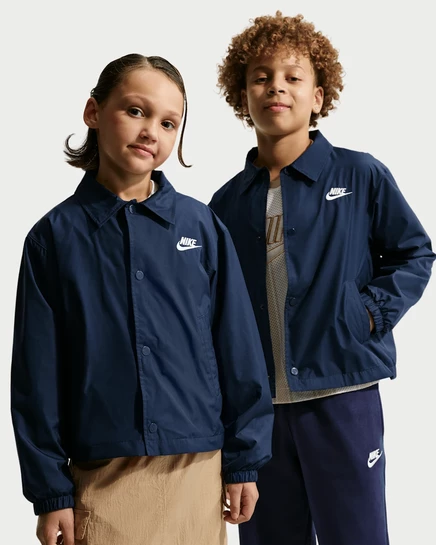 Детская тренерская куртка Nike Club Repel, темно-синяя/белая