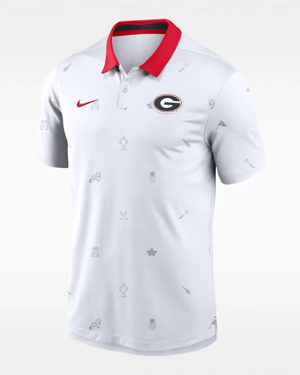 Мужское поло Nike Georgia Vapor Pattern, белое