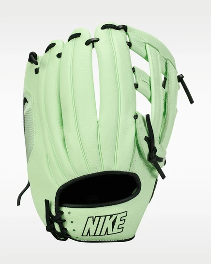 Мужская бейсбольная перчатка Nike Vapor H‑Web для правши, зелено-черная