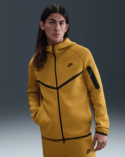 Мужская куртка Nike Tech Windrunner флисовая, охра/черная