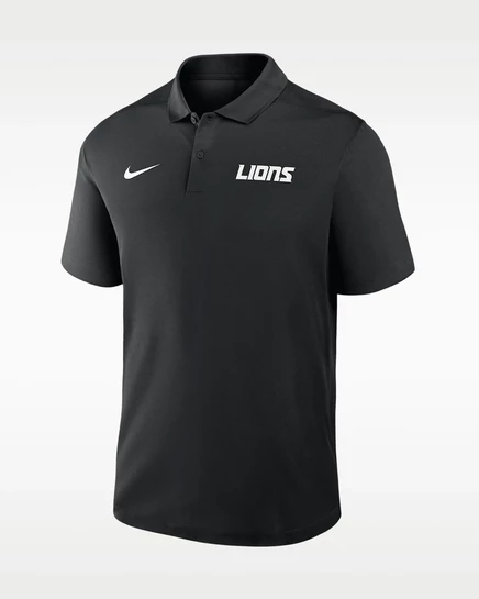 Мужское поло Nike Detroit Lions Victory Dri-FIT, черное