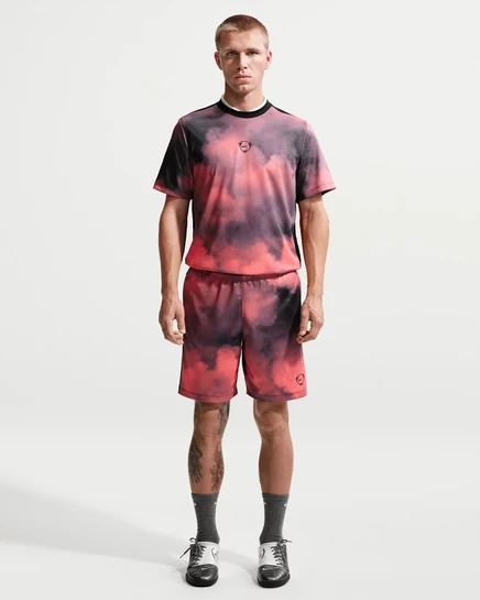 Мужские футбольные шорты Nike Academy+, красно-черные