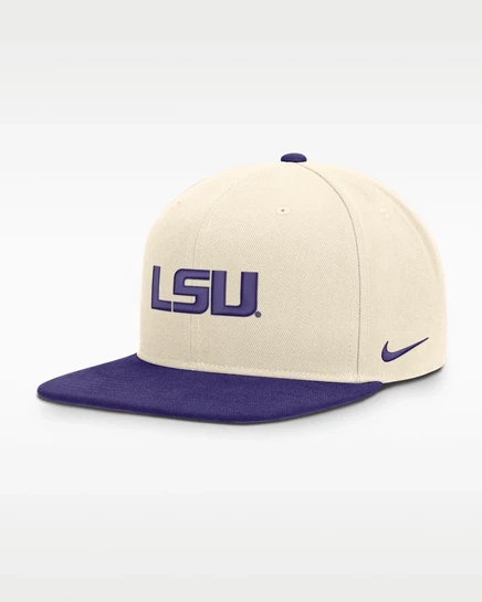 Мужская кепка Nike LSU Campus Prep, бежевая/фиолетовая