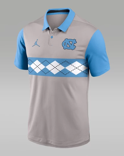 Мужская поло Jordan North Carolina Vapor Dri-FIT, серая