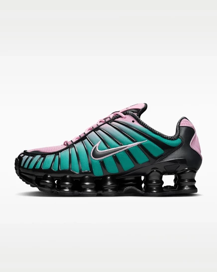 Женские кроссовки Nike Shox TL Fade, светло-розовые/черные/зеленые