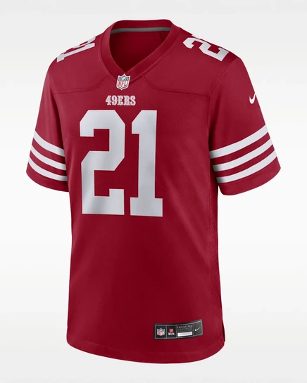 Мужская игровая футболка Nike Deion Sanders 49ers, алая