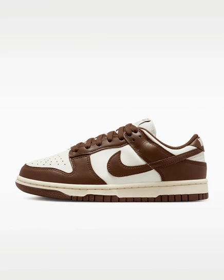 Женские кеды Nike Dunk Low, кремовые/молочные/коричневые